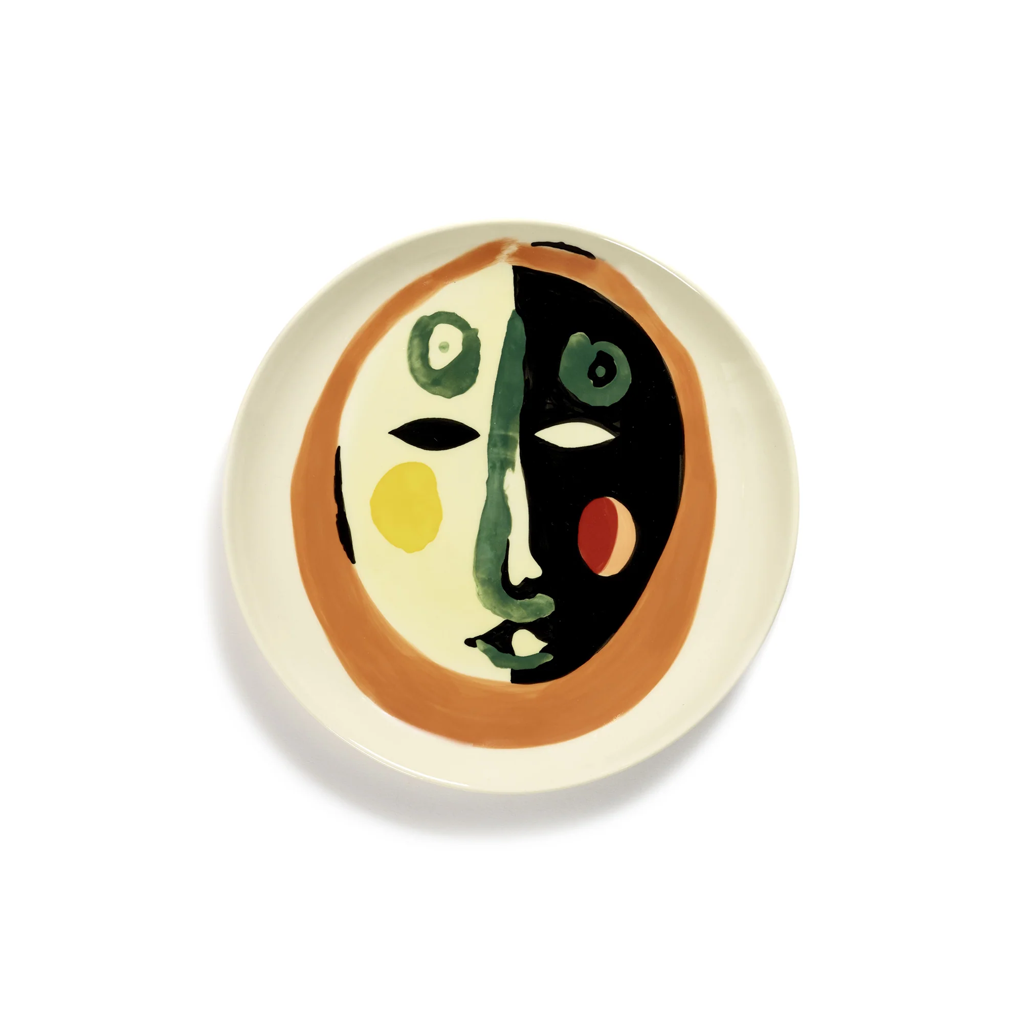 Whit Plate with Face Motif - Image 3