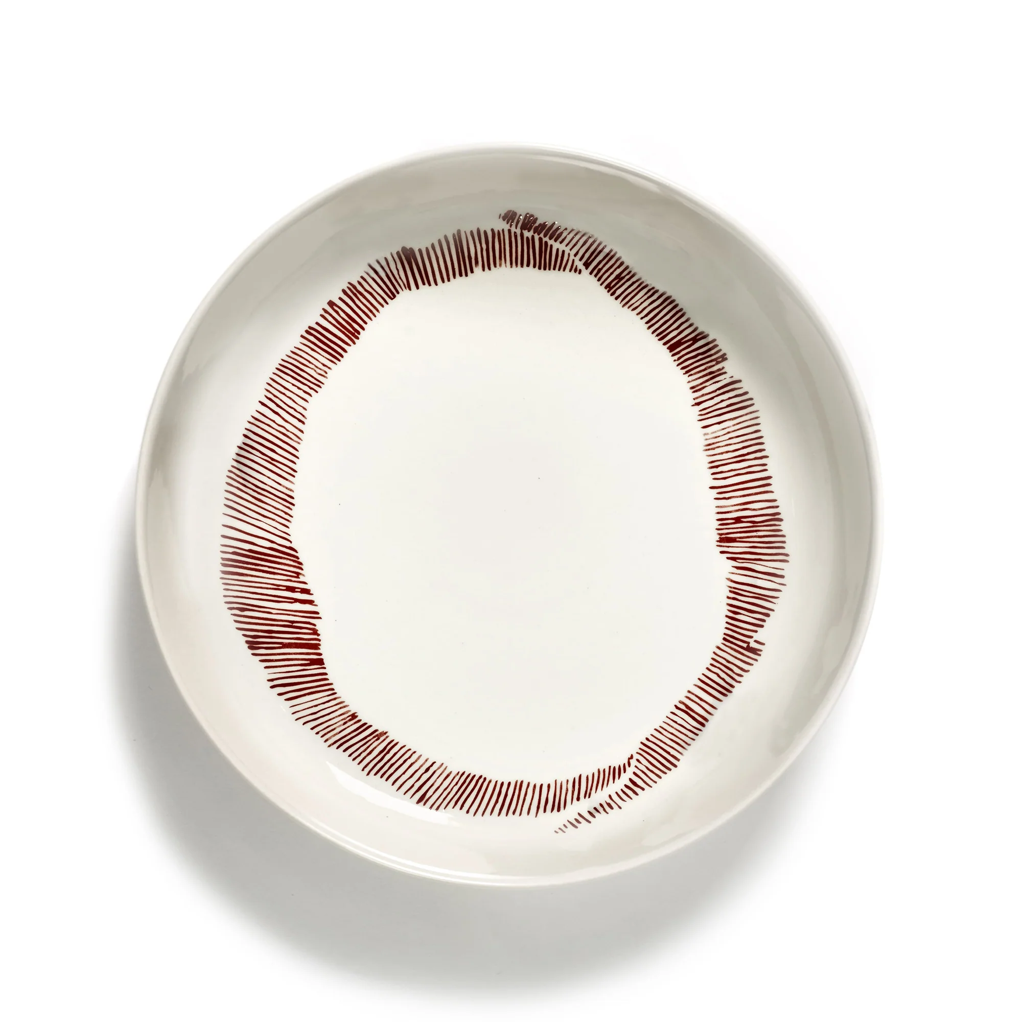 White Plate with Red Stripes - Image 5